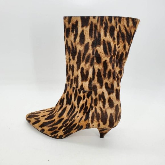 Vince Camuto Shoes - Vince Camuto Womens Rastel Boots Multicolor Beige Leopard Print Pull On 7 M
